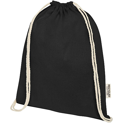 Oregon 140 g/m² GRS recycled cotton drawstring bag 1