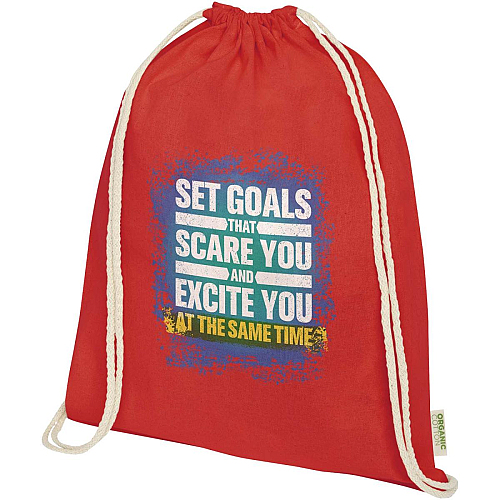 Odisha 140 g/m² OCS organic drawstring bag 5L 2