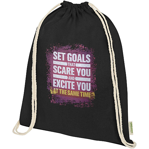 Odisha 140 g/m² OCS organic drawstring bag 5L 2