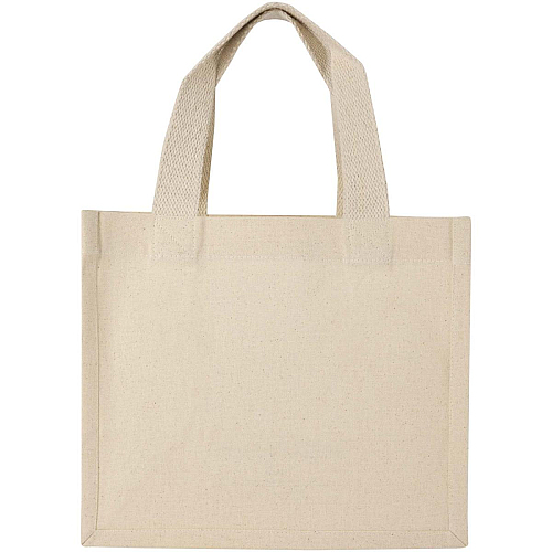 Odessa 220 g/m² GRS recycled cotton mini gusset tote bag 9L 4