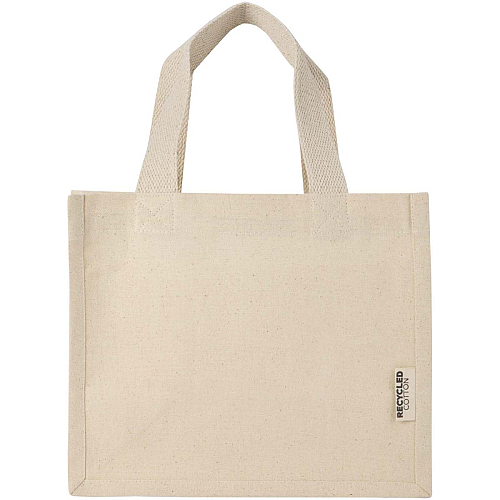 Odessa 220 g/m² GRS recycled cotton mini gusset tote bag 9L 3