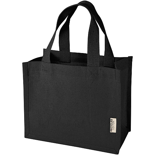 Odessa 220 g/m² GRS recycled cotton mini gusset tote bag 9L 1