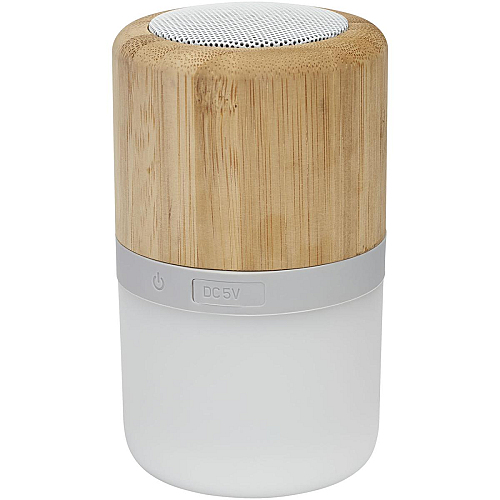 Aurea bamboo Bluetooth® speaker with light 1