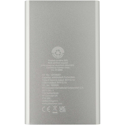 Pep 4000 mAh Type-C recycled aluminium power bank 4