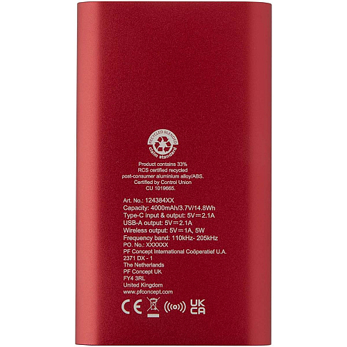 Juice 4000 mAh Type-C aluminiu reciclat power bank wireless 4