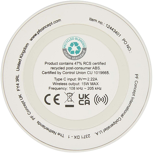 Freal 15W Pad de Incarcare Wireless din Plastic Reciclat 4