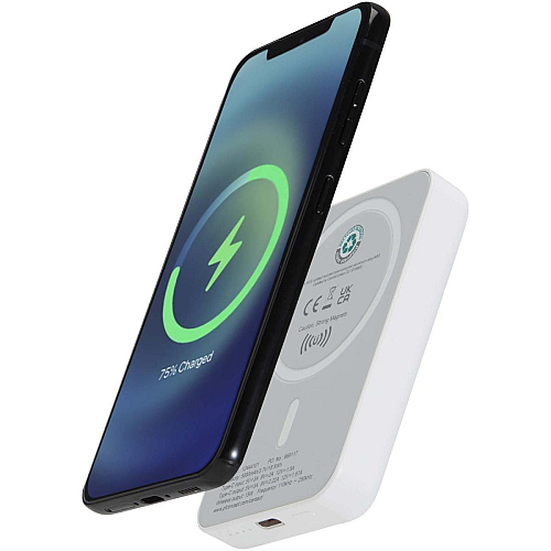 Acrab 5000 mAh 15W magnetic wireless power bank with 20W PD - made from recycled plastic 1