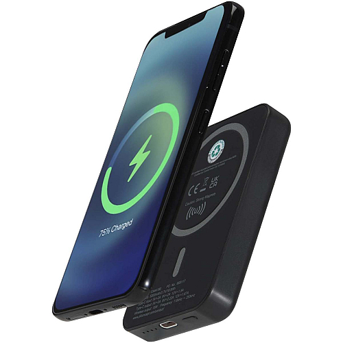 Acrab 5000 mAh 15W magnetic wireless power bank with 20W PD - made from recycled plastic 1