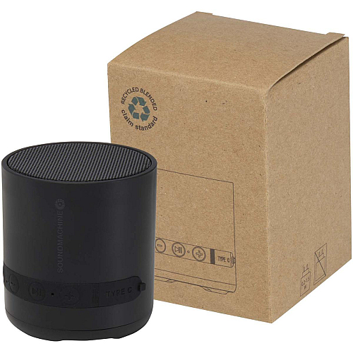 Hunor 3W recycled plastic wireless speaker 2