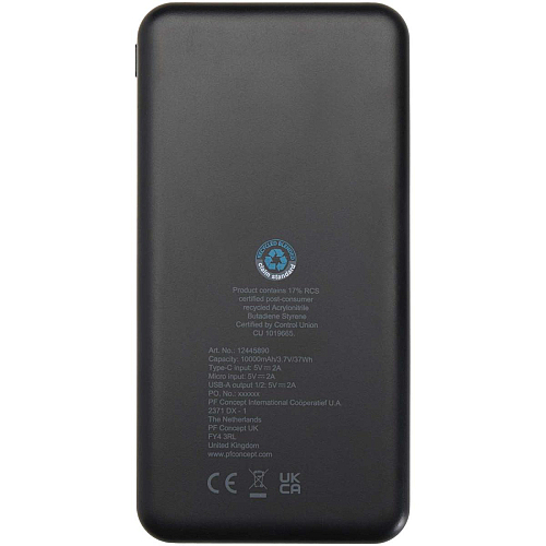 Intan 10.000 mAh 10W recycled plastic power bank 4