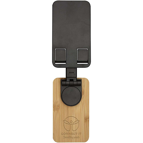 Alfirk recycled plastic foldeable desk phone stand with bamboo details 2