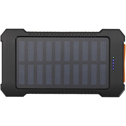 Altair 5000 mAh 10W recycled plastic rugged solar power bank with built-in torch 3
