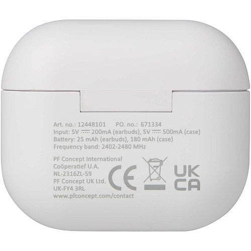 Altais recycled plastic True Wireless Bluetooth® headset 4