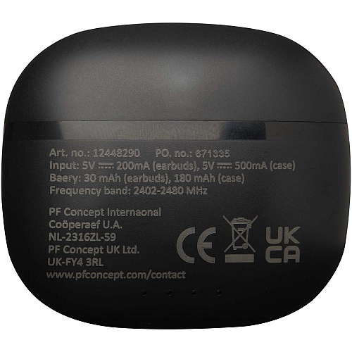 Alterf recycled plastic True Wireless Bluetooth® headset with silicone eartips 4