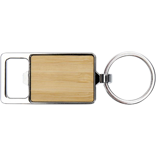 Snapper bamboo keychain with bottle opener 3
