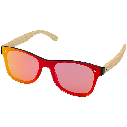 Tan sunglasses with bamboo temples 1