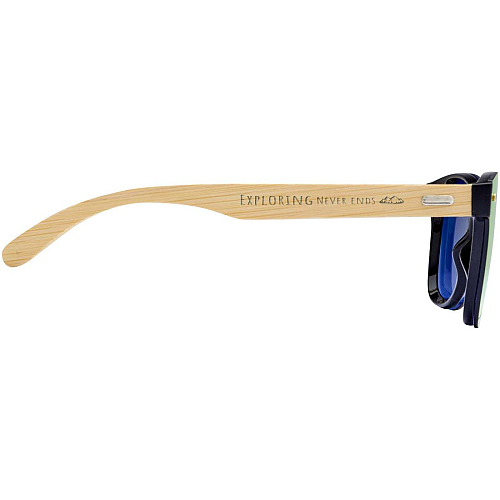 Tan sunglasses with bamboo temples 2