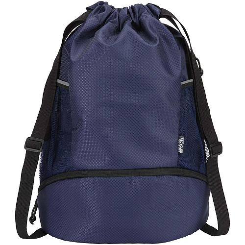Nomad GRS recycled sports drawstring bag with bottom compartment 18L 3