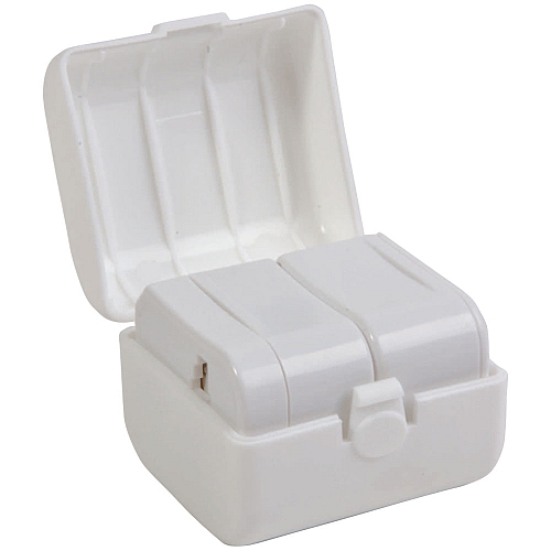 Universal adapter with plastic case. input and output: 100-125 v 6 a or 220-250 v 6 a 2