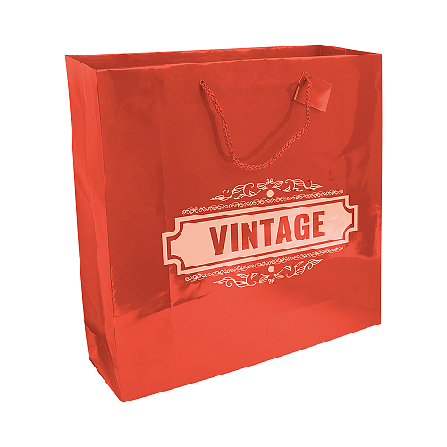 157 g/m2 laminated paper shopping bag with gusset and bottom reinforcement, string handles 2