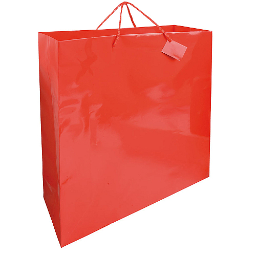 157 g/m2 laminated paper shopping bag with gusset and bottom reinforcement, string handles 3