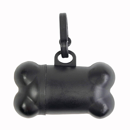 PP bone-shaped dog waste bag dispenser (15 bags included) with snap hook 2