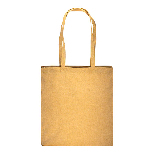 150 g/m2 recycled cotton shopping bag, melange effect, long handles and gusset 2