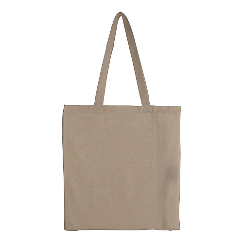 150 g/m2 recycled cotton shopping bag, melange effect, long handles and gusset 3