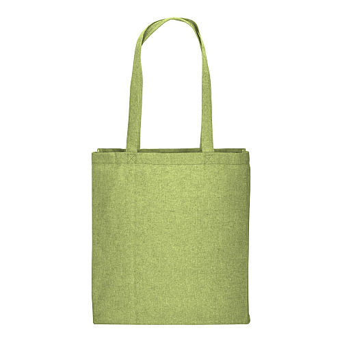 150 g/m2 recycled cotton shopping bag, melange effect, long handles and gusset 2