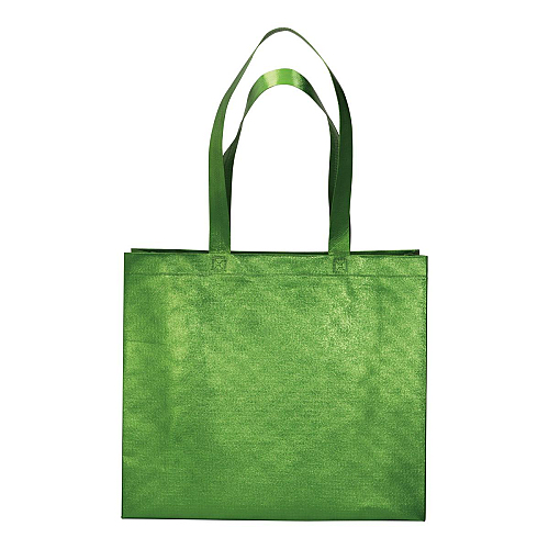 Laminated non woven thermowelded shopping bag, long handles and gusset 2