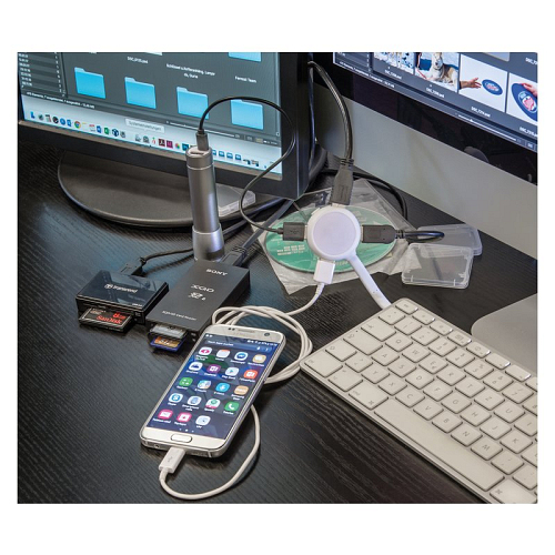 4 port USB-Hub with light 3