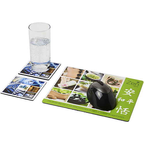 Q-Mat® mouse mat and coaster set combo 3 1