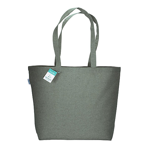 190 g/m2 recycled cotton shopping bag with long handles and gusset 2