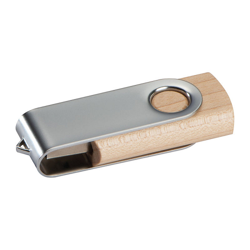 Twist USB Stick with light wood cover 8GB 2