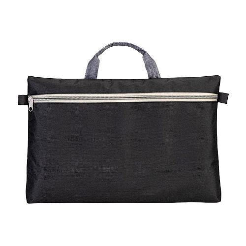 600d polyester document folder, with handle and zipper closure 2