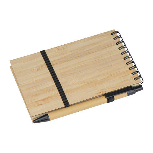 Bloc notes cu coperta din bambus A6 1