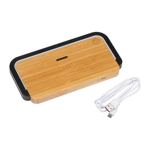 Incarcator wireless din bambus 4