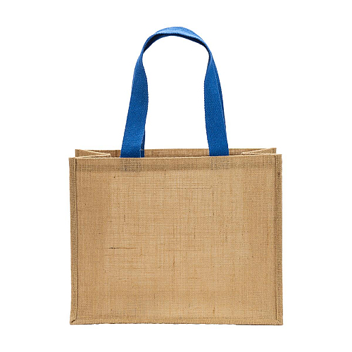 Jute shopping bag, long handles and gusset 2