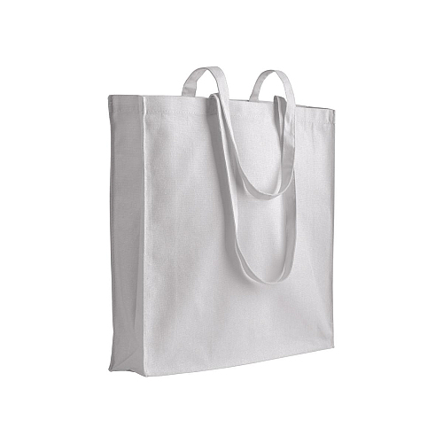 180/g m2 recycled cotton/polyester shopping bag, long handles and gusset 1