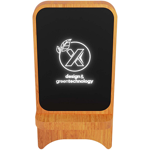 SCX.design W16 Suport Lemnos Wireless de 15W cu Logo Iluminat 2