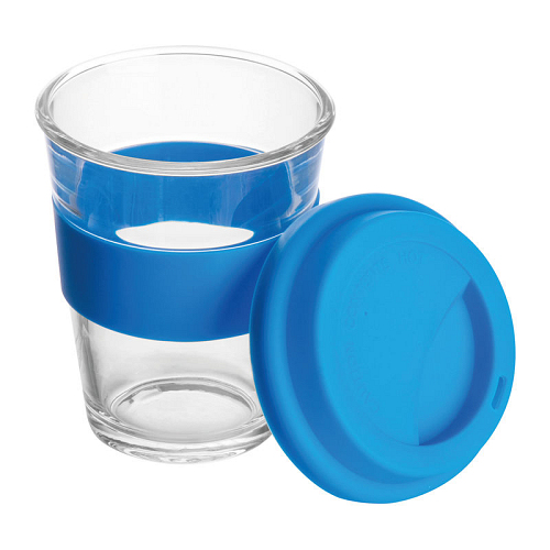 Cana din sticla cu man?on ?i capac din silicon. 2