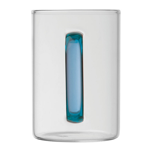 Cana din sticla cu toarta colorata, 250 ml 4