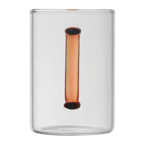 Cana din sticla cu toarta colorata, 250 ml 3