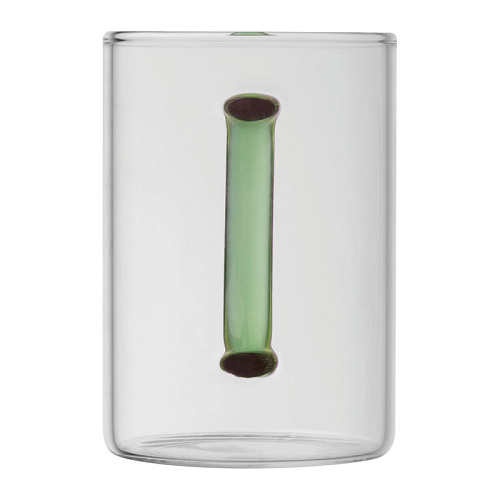 Cana din sticla cu toarta colorata, 250 ml 3