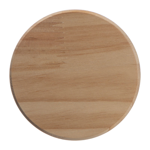 Borcan din sticla borosilicata cu capac din lemn d 3