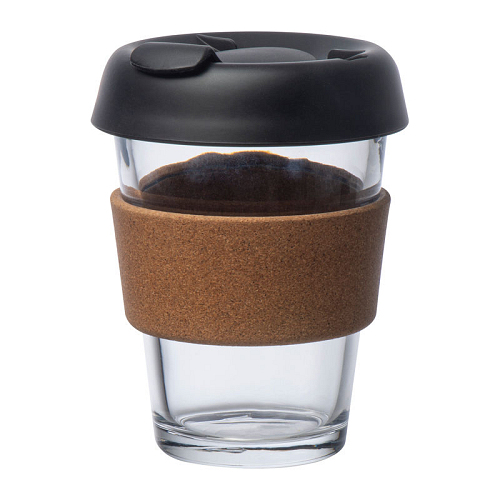 Cana din sticla borosilicata cu capac rezistent la 3