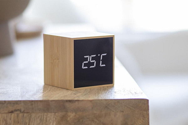 ceas din bambus, cu alarma, Boolarm 4