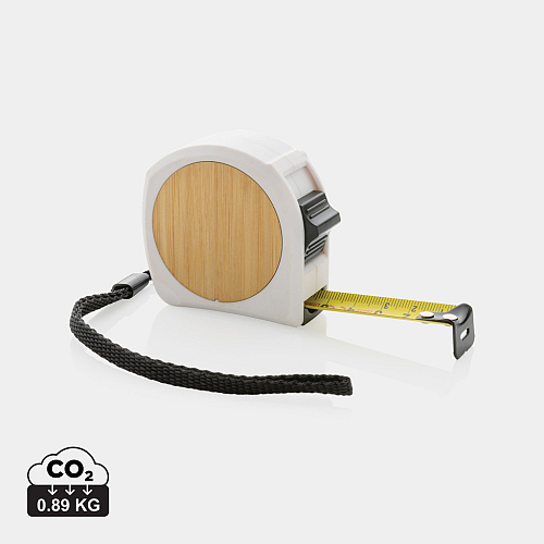Ruleta din plastic reciclat si bambus 5M/19 mm 2