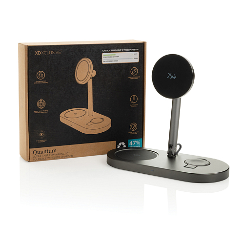 Incarcator wireless magnetic de birou Quantum 25W ultra-fast 3