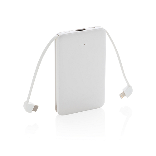 Powerbank de buzunar 5.000 mAh cu cabluri integrate 1